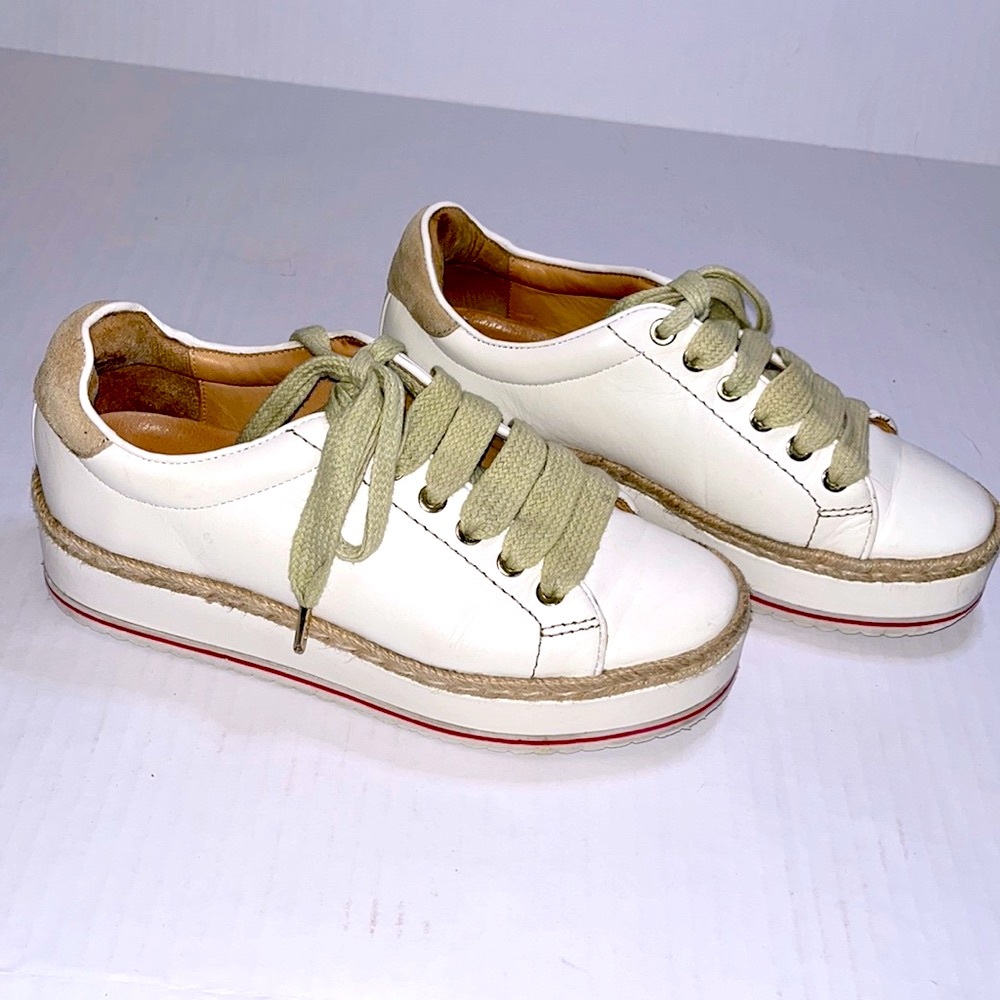 JOIE ESPADRILLE Dabnis platform women’s leather sneakers. US 7 EU 37.5